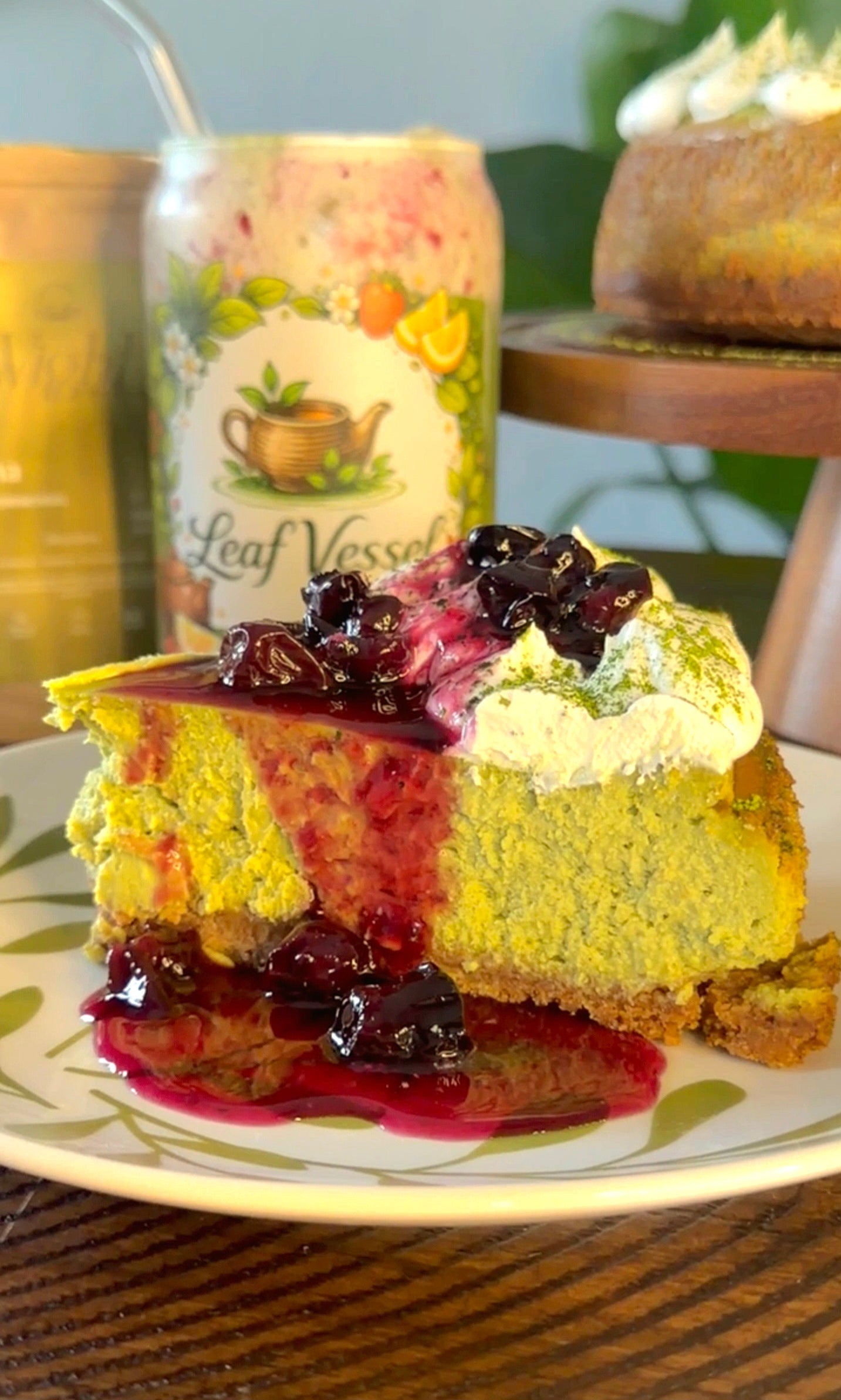 Blueberry Matcha Cheesecake | Organic Ceremonial Matcha