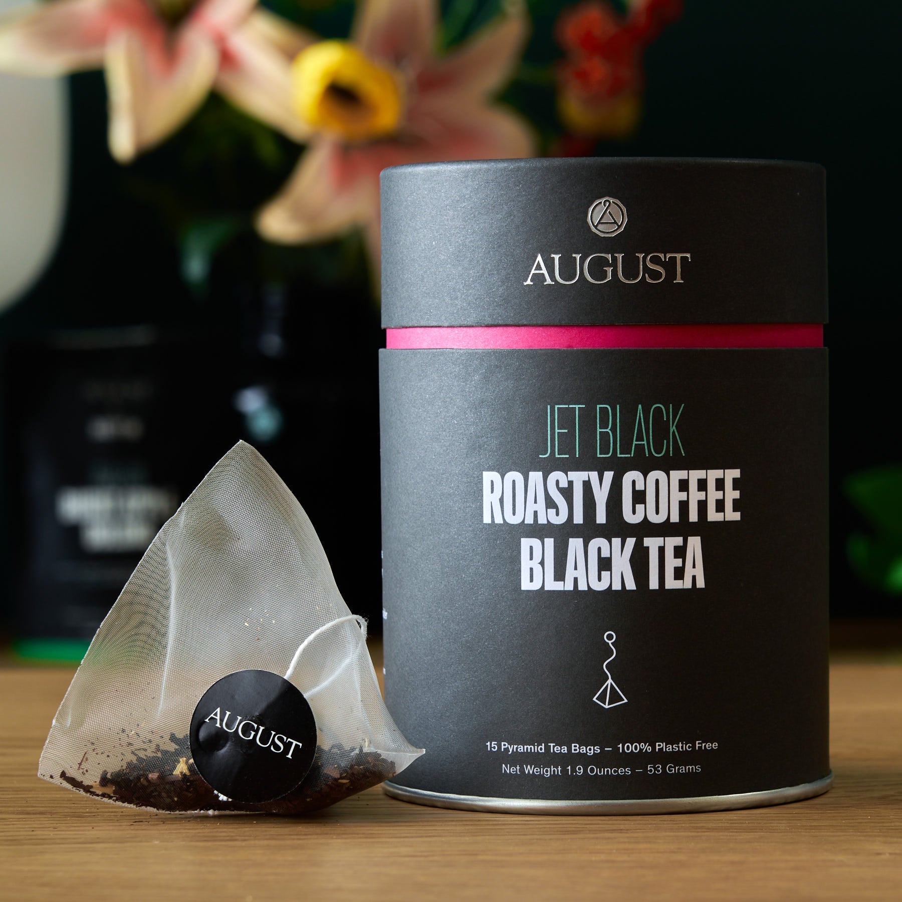 Jet Black · Roasty Coffee Black Tea Bags | August Uncommon Tea