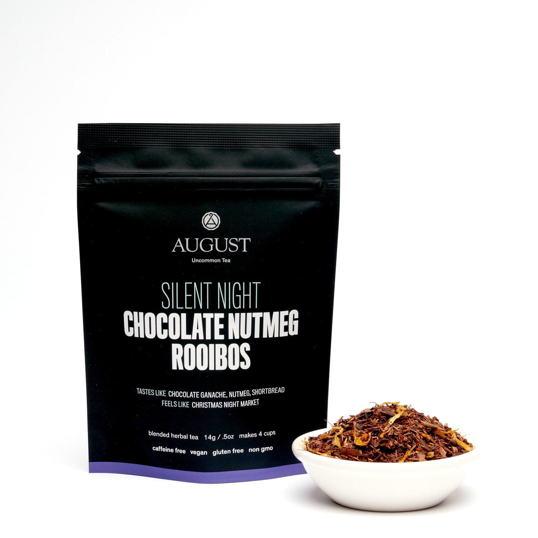 Silent Night · Chocolate Nutmeg Rooibos (Caffeine Free) | August Uncommon Tea