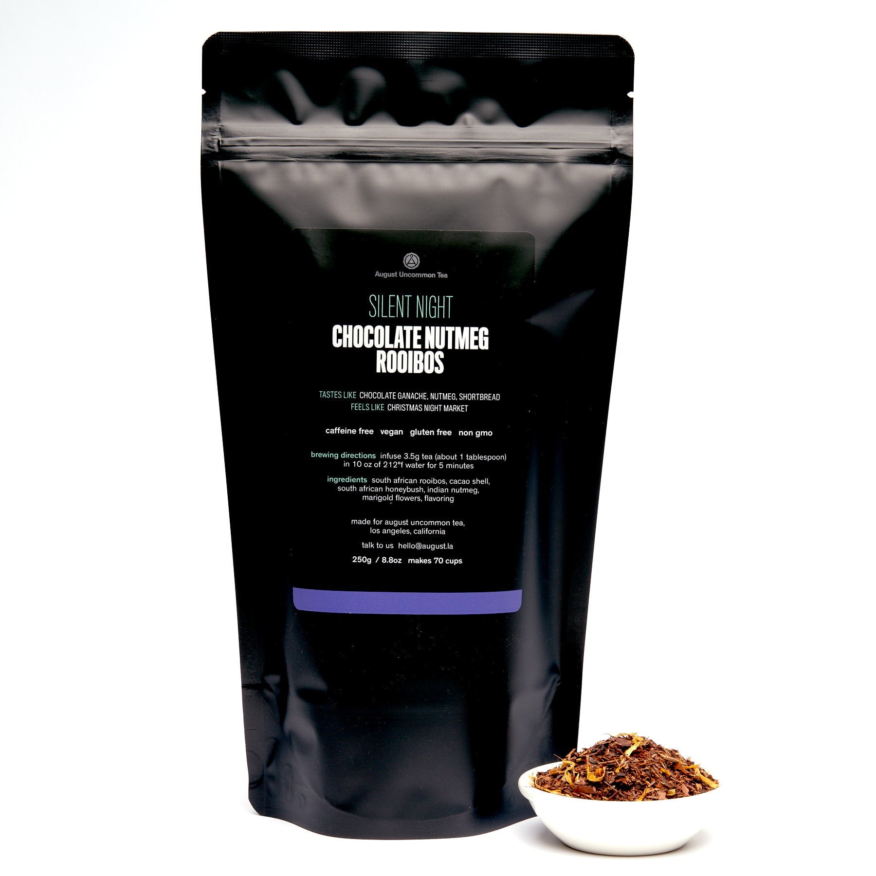 Silent Night · Chocolate Nutmeg Rooibos (Caffeine Free) | August Uncommon Tea