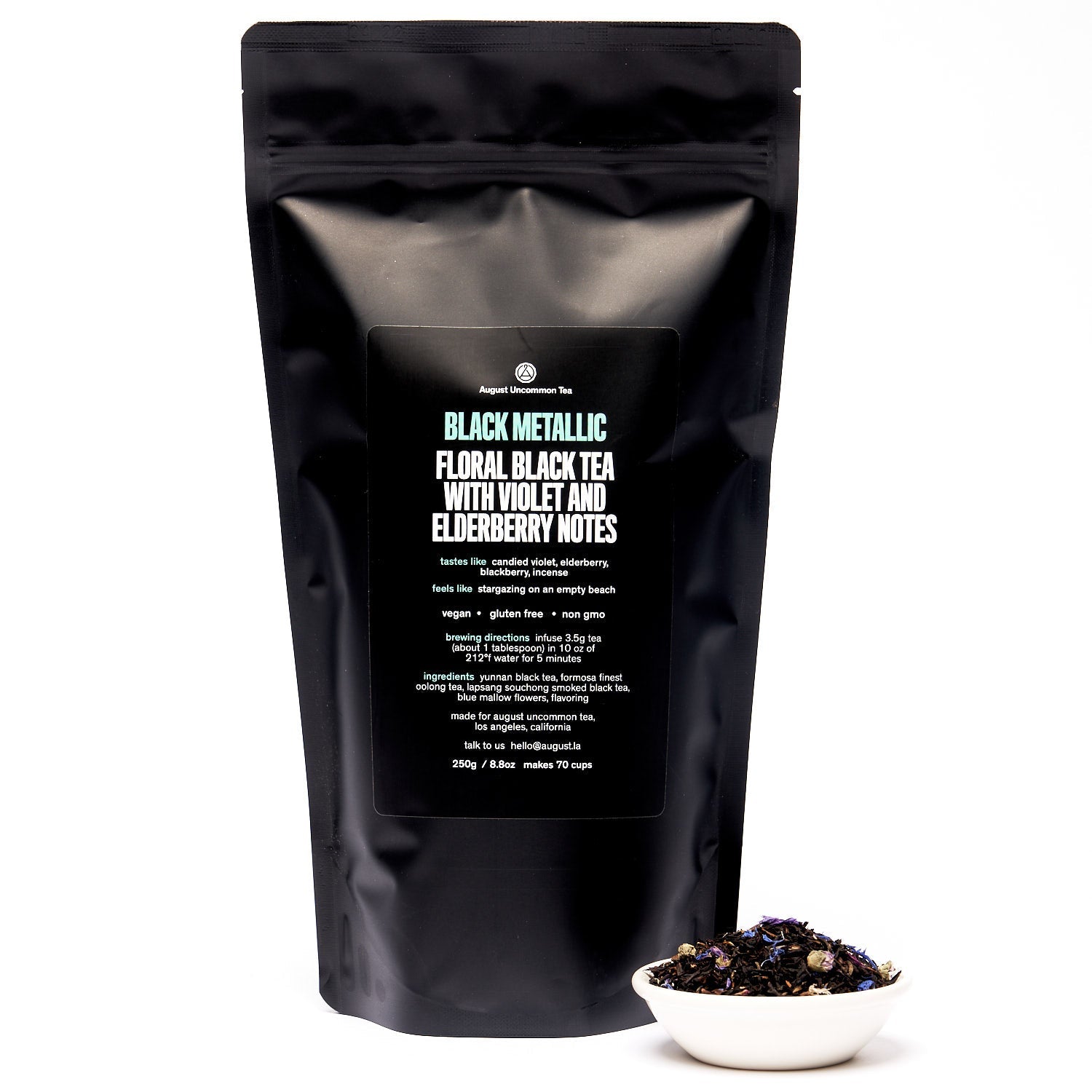 Black Metallic · Violet Elderberry Black Tea | August Uncommon Tea