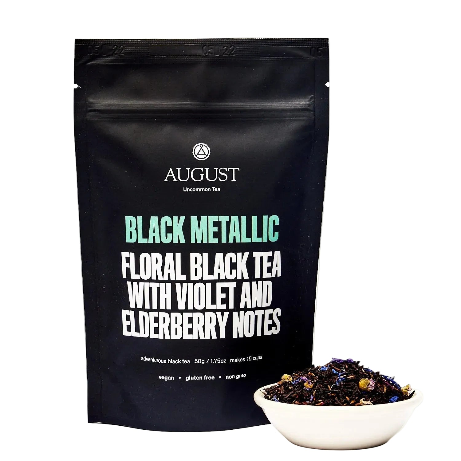 Black Metallic · Violet Elderberry Black Tea | August Uncommon Tea