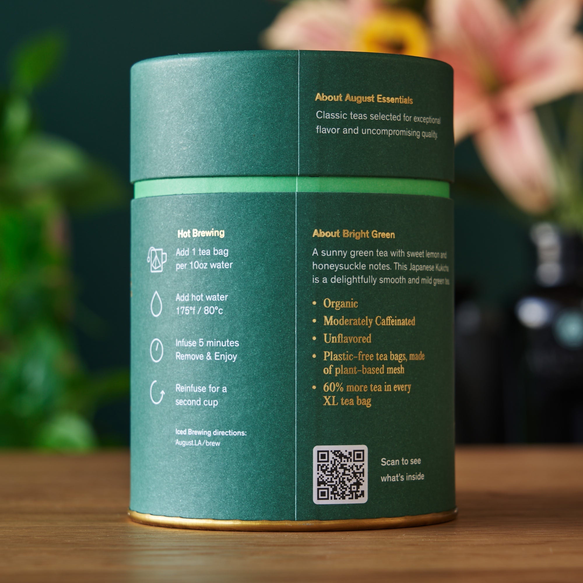 Essentials Bright Green · Green Tea Bags | August Uncommon Tea