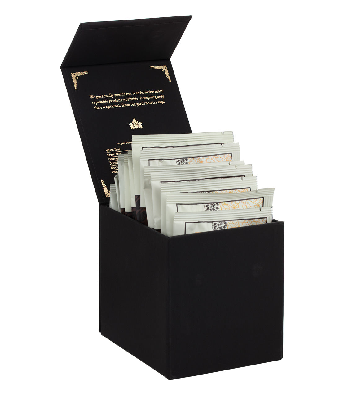 Harney Heritage · Herbal & Decaf Wrapped Sachet Sampler Black Box (Caffeine Free) | Harney & Sons