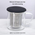 One Cup Infuser · Tea Strainer with Silicone Lid | August Uncommon Tea