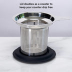 One Cup Infuser · Tea Strainer with Silicone Lid | August Uncommon Tea