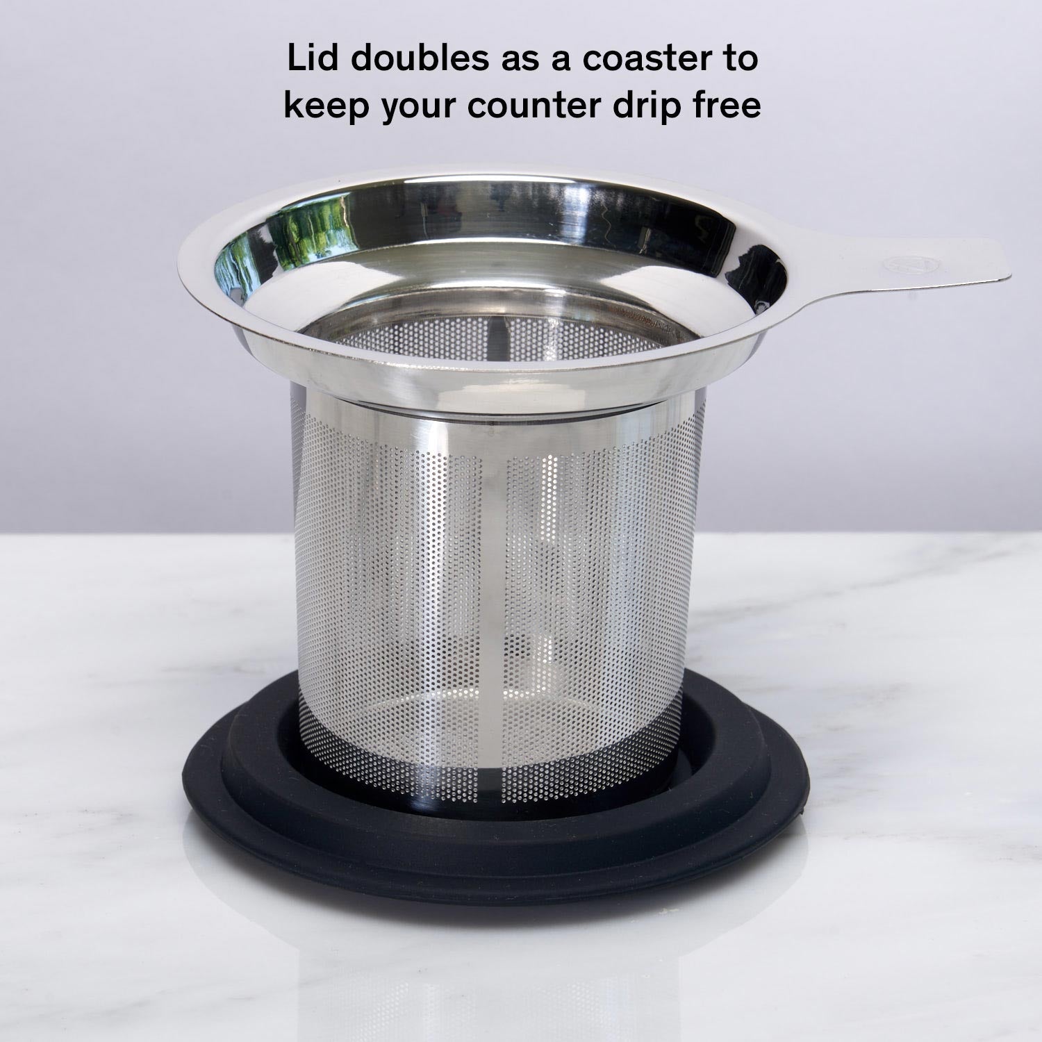 One Cup Infuser · Tea Strainer with Silicone Lid | August Uncommon Tea