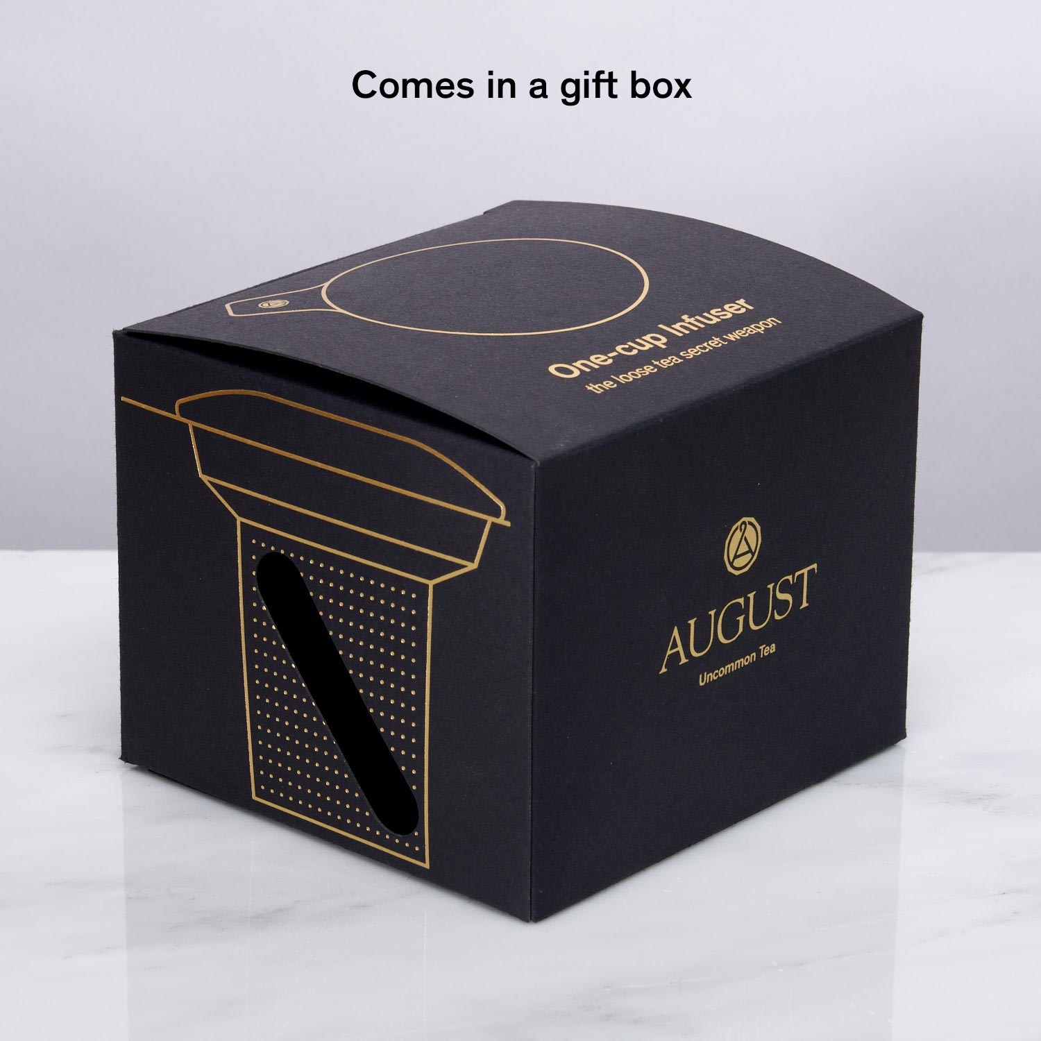 One Cup Infuser · Tea Strainer with Silicone Lid | August Uncommon Tea