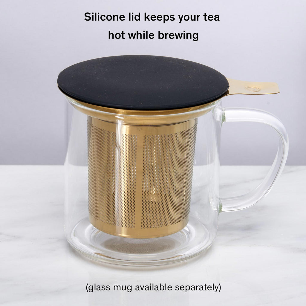 One Cup Infuser · Tea Strainer with Silicone Lid | August Uncommon Tea