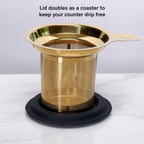 One Cup Infuser · Tea Strainer with Silicone Lid | August Uncommon Tea