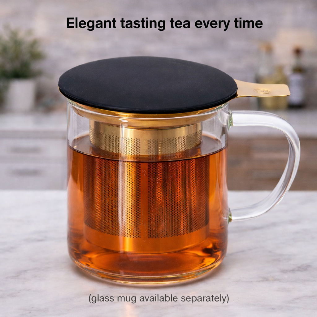 One Cup Infuser · Tea Strainer with Silicone Lid | August Uncommon Tea