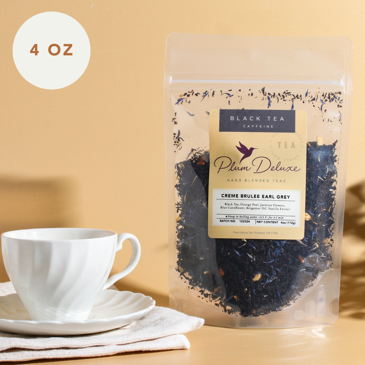 Crème Brûlée Earl Grey · Black Tea Blend | Plum Deluxe Tea