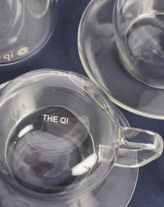 Blooming Glass Cups & Saucers · Borosilicate Tea Set (Set of 2) | The Qi