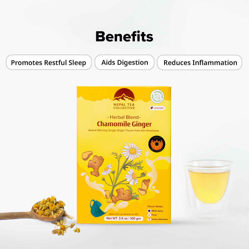 Chamomile Ginger · Herbal Tea (Caffeine Free) | Nepal Tea
