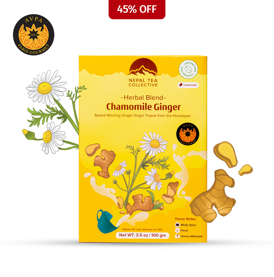 Chamomile Ginger · Herbal Tea (Caffeine Free) | Nepal Tea