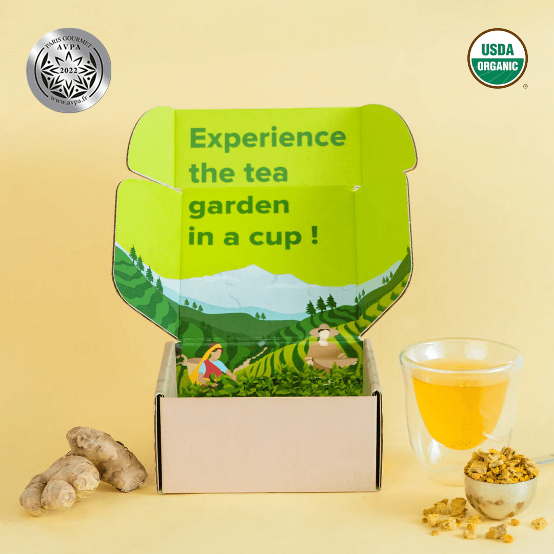 Golden Turmeric Ginger · Herbal Tea (Caffeine Free) | Nepal Tea