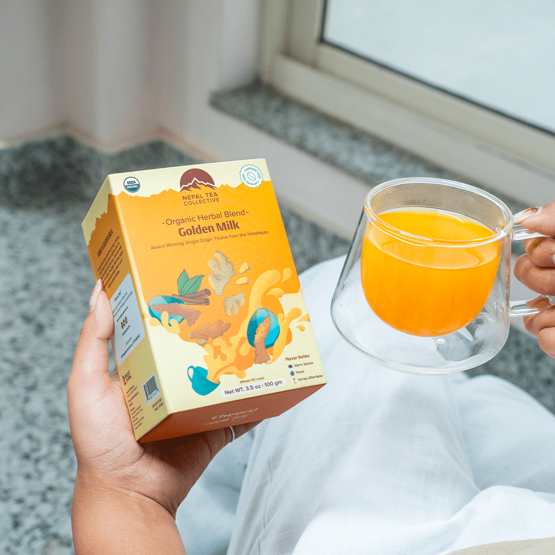 Organic Golden Milk · Herbal Blend (Caffeine Free) | Nepal Tea