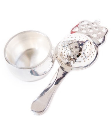 Silver-Plated Tea Strainer · Long Handle | Harney & Sons