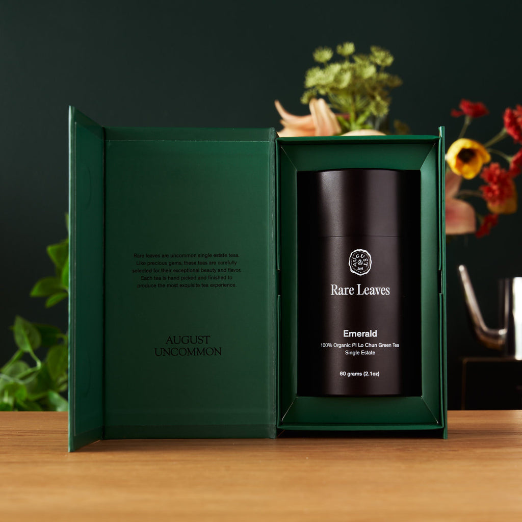 Rare Leaves Emerald · Single Estate Pi Lo Chun Green Tea | August Uncommon Tea